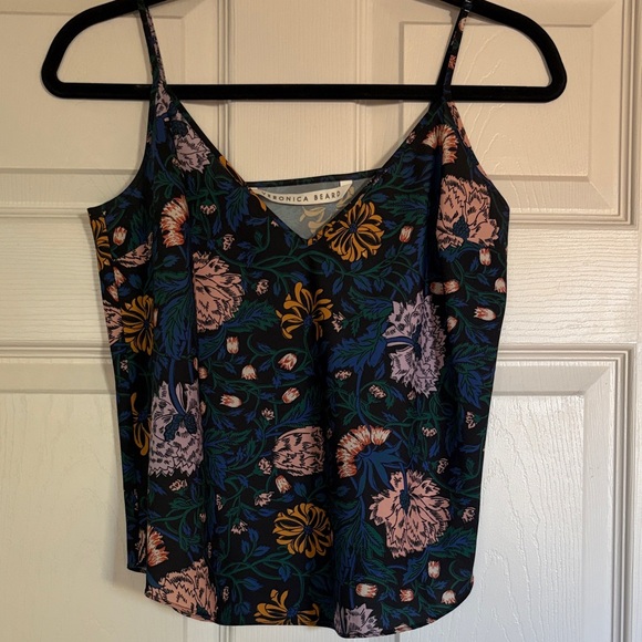 Veronica Beard Floral Print Silk Spaghetti Camisole | EUC | Sz S - Picture 3 of 4